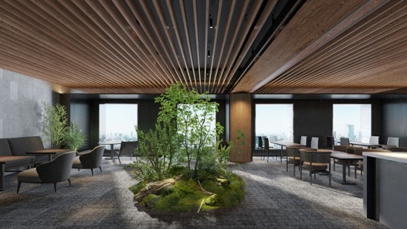 38Fに新設されるエグゼクティブフロア宿泊客専用「エグゼクティブラウンジ」パース