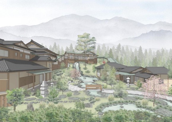 「加賀依緑園」外観図・鳥観図