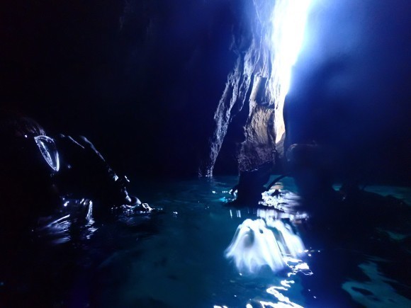 洞窟からの景色