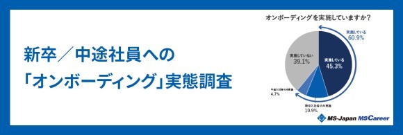 MS-Japanが「新入社員の”定着”支援」調査データ公開！各企業のオンボーディング実施率は「6割」にとどまる