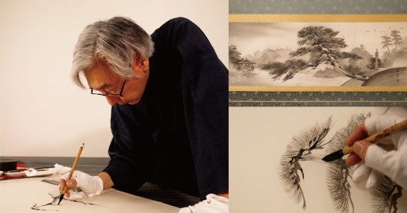 ※水墨画を描く小林東雲氏