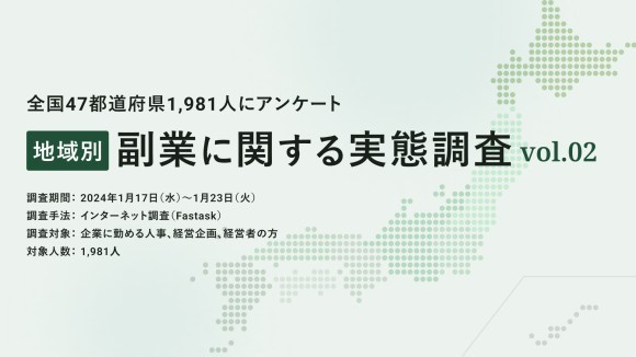副業マッチングサービス『lotsful』、  地域別の副業実態調査を全国1,981人に実施