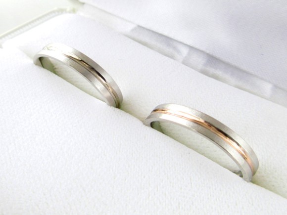 オーダーメイドで個性を出したい埼玉県のお二人より、オーダーメイド（フルオーダー）の結婚指輪／マリッジリングを作らせていただきました。