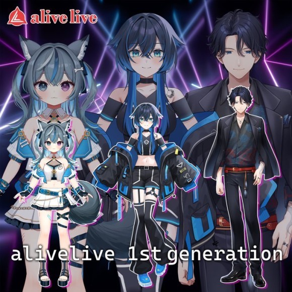 VTuber事務所「alivelive(ラヴラヴ)」1期生3人の立ち絵