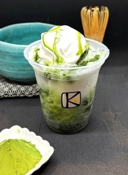 “河越抹茶” を使ったかき氷『極氷（河越抹茶）』