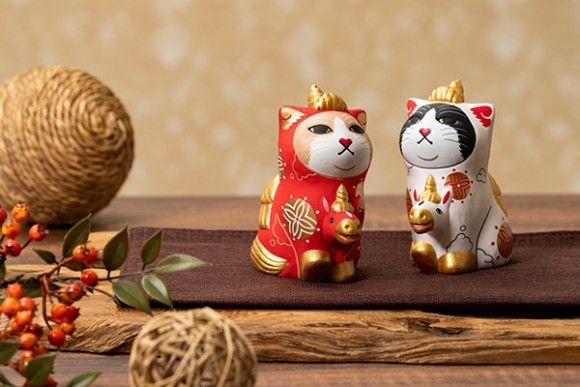 みんなのカオデカクン『天馬猫（てんまにゃん）』紅白