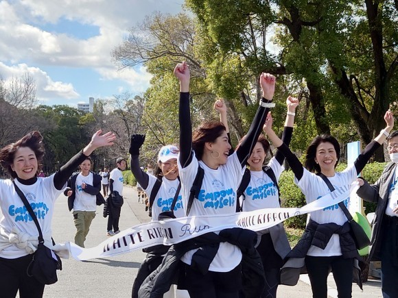 2024年3月2日「ホワイトリボン」大阪城拠点　ゴールの様子