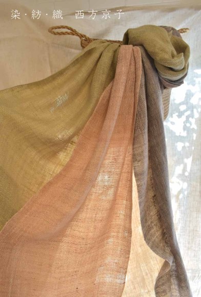 「染・紡・織　西方京子展」DM