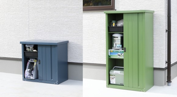 住宅外壁に合う色味とスタイリッシュな扉デザイン！ コメリオリジナル「デザイン小型収納庫」がデビュー